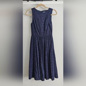ModCloth Navy Blue Eyelet Dress Sz 2